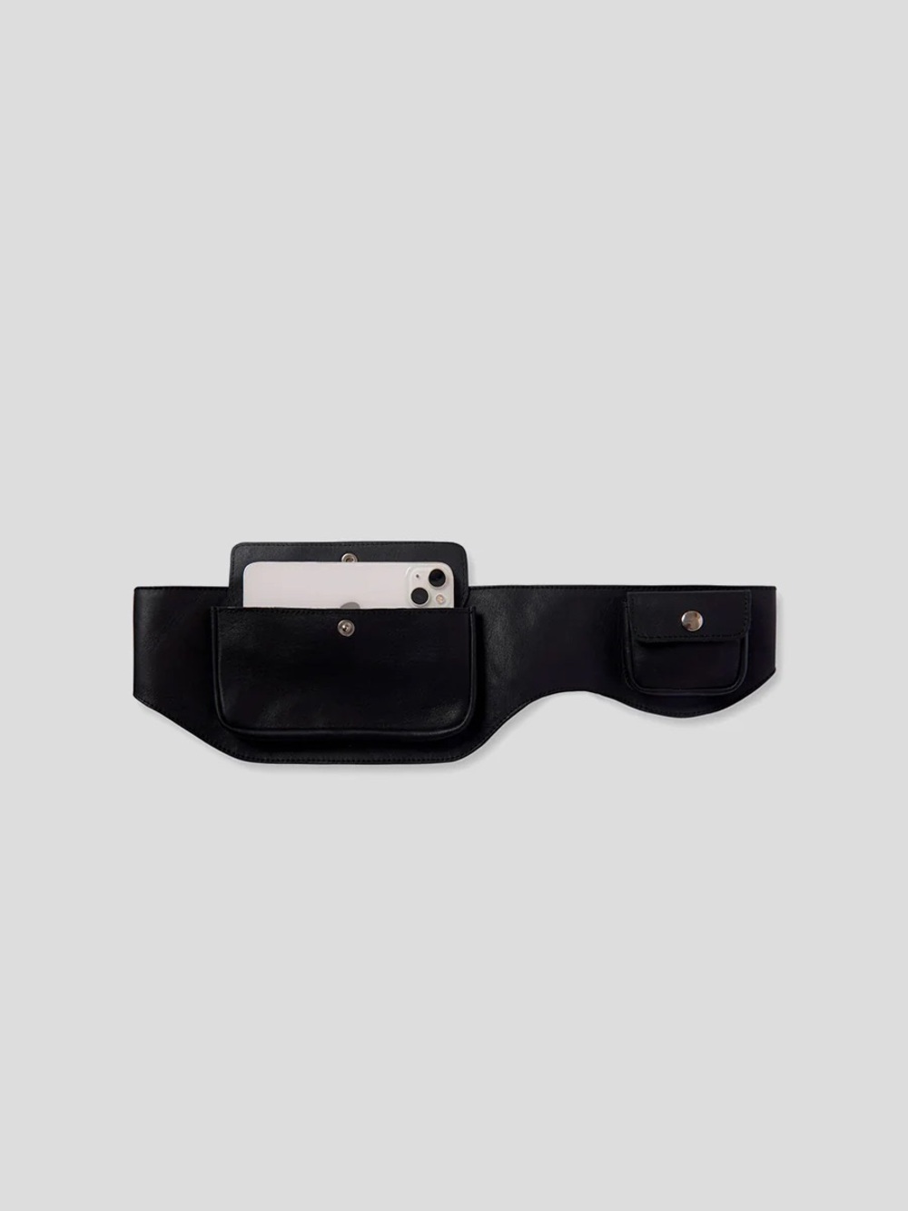 NWT Gimaguas Rino Belt in Black Noir Leather Pouch Pack Holder Accent Layer - Picture 4 of 11